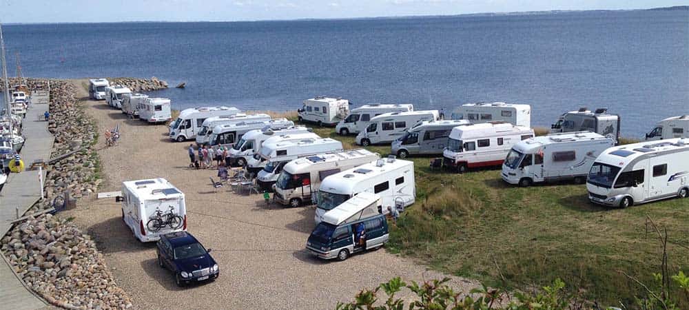 Autocampere på Ejerslev Havn Autocampere på Ejerslev Havn