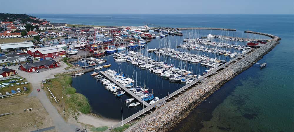 Luftfoto af Gilleleje Lystbådehavn