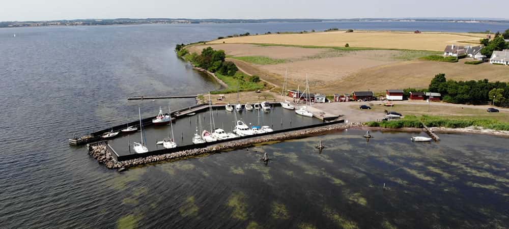Luftfoto af Nyord Havn Luftfoto af Nyord Havn