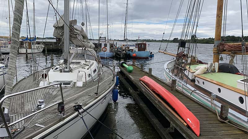 Lystbåde, fiskekuttere og kajakker på Skælskør Lystbådehavn