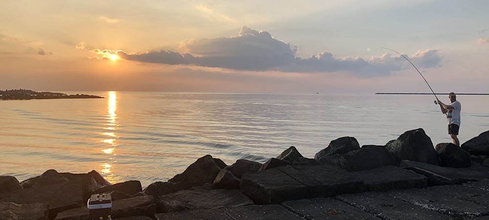 Lystfisker ved Thyborøn Lystbådehavn Lystfisker ved Thyborøn Lystbådehavn