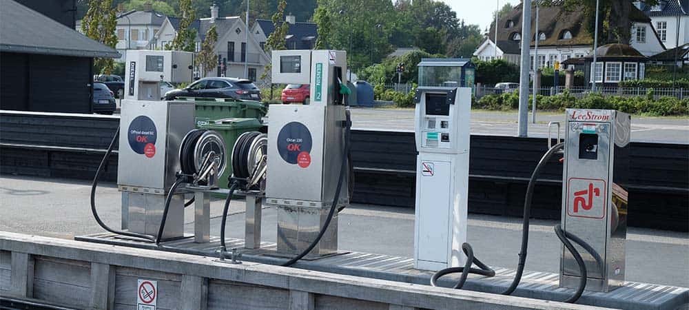 Benzin, dielsel og miljøstation på Vedbæk Havn